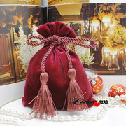 中国风结婚喜糖盒子创意，婚庆锦囊喜糖织锦缎，袋中式礼盒婚礼绒布袋