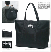 日本杂志附录款 潮牌黑色帆布款 大容量托特包 购物袋 环保袋