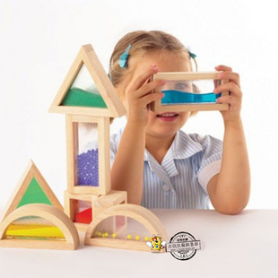 英国TickiT宝宝响声环保超大创意感官积木益智教学玩具透视教具