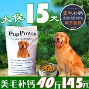 金毛拉布拉多成犬幼犬专用狗粮puppower专用犬粮，20kg40斤天然粮