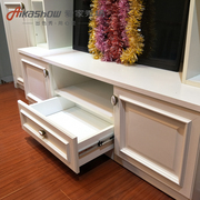 客厅电视墙柜储蓄柜定制家具影视柜整体白色木质柜子