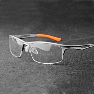 眼镜框男半框大脸近视眼镜运动眼镜架配光学成品有度数商务眼睛框