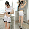 韩国春夏季健身房运动套装，女网纱速干衣瑜珈服跑步显瘦短裤三件套