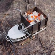 兄弟BRS-116户外野营柴火炉便携木柴炉烧烤炉野外炉头带鼓风
