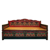 藏式实木彩绘罗汉床，中式仿古禅意围屏雕花床榻客厅实发床