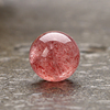 芊雅天然草莓晶散珠圆珠子半成品手链DIY配件冰种粉水晶手链珠子