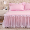 韩版蕾丝床裙单件公主席梦思，床罩床套夹棉加厚1.8m床垫防滑保护套