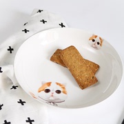 加菲猫系列8英寸大深盘家用骨瓷盘子萌宠陶瓷盖浇饭盘烤盘