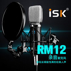 ISK RM-12大振膜铝带电容麦克风电脑K歌yy主播设备录音棚专业话筒