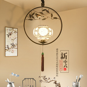 新中式小鸟吊灯创意个性现代灯餐厅灯简约吧台陶瓷阳台灯书房灯笼