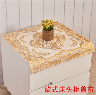pvc床头柜盖布欧式烫金镂空茶几，垫环保免洗桌布万能盖布防烫餐垫