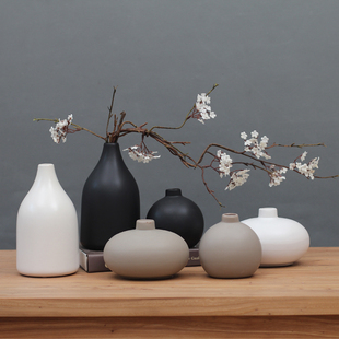 日式禅意陶瓷花瓶现代中式家居古董，架电视柜装饰品摆件