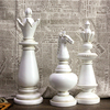 厂欧式复古黑白国际象棋家居摆件美式家居装饰品软装书房客厅摆销