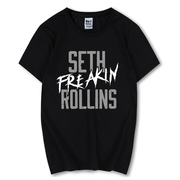 青少年男夏装半袖摔角塞斯罗林斯Seth Rollins男短袖t恤潮流