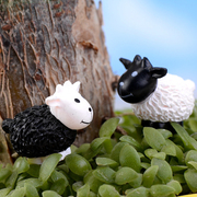 微观景观可爱山羊园艺造景，动物装饰可爱树脂，羊摆件桌面盆栽装饰品