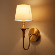 壁灯床头led客厅卧室墙壁灯，过道创意美式乡村，铜色灯铁艺仿古灯具
