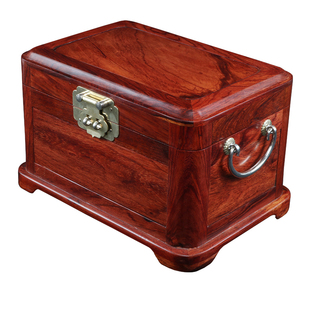 大红酸枝木首饰盒木质超大实木装饰品盒中式红木复古婚嫁收纳盒