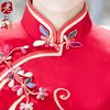 老上海2020年夏装凤凰绣花新娘中式礼服，敬酒服重磅真丝旗袍裙
