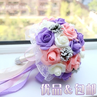 韩式新娘手捧花结婚婚礼定制送胸花，pe永生环保材料制作球形