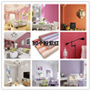 浅紫色壁纸墙纸 卧室客厅电视墙儿童房公主粉简约无纺布北欧