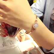 原创可爱简约气质锆石玫瑰金手链手镯女韩版甜美学生手环闺蜜礼物