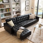 星巢简约时尚布艺沙发客厅组合沙发多功能皮艺可折叠沙发床1.8