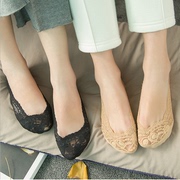 全蕾丝船袜 硅胶蕾丝船袜防滑隐形袜 夏季蕾丝花边袜子