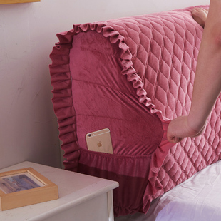 布艺夹棉加厚床头套罩皮床欧式床头套防尘罩床靠背套1.8m1.5米