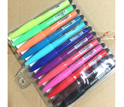 韩国慕那美中性笔 慕娜美水性笔04031签字笔 12色彩色笔 纤维笔头