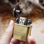 佐罗煤油打火机纯铜木壳镶嵌老式复古老九门内胆铜机芯配件打火机