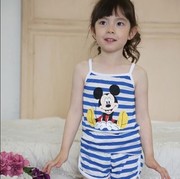 女童套装韩国童装StoryMarket夏季宝宝可爱米奇吊带背心短裤套装