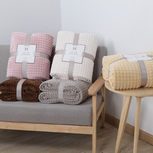 北欧法兰绒毛毯牛奶珊瑚绒毯子秋冬空调毯沙发双人毛巾被1.8m床单