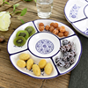 陶瓷卤水拼盘菜盘青花瓷餐具糖，果盘大号创意分隔现代客厅水果盘子