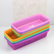 彩色塑料长方形筷子盒餐馆，餐具收纳沥水篮，厨房用品烧烤篮子