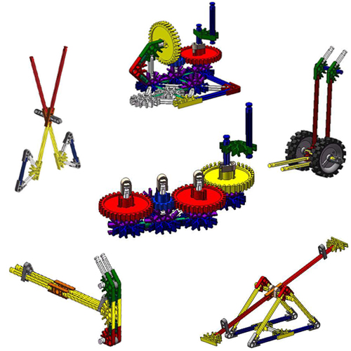 科乐思简装体验版 机械齿轮杠杆 逆乐高式 反传