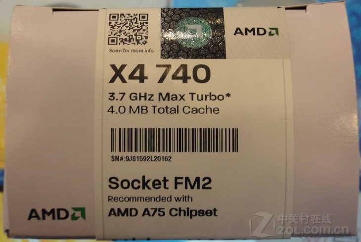 AMD四核 速龙II\/X4 740\/3.2G FM2架构 CPU 动