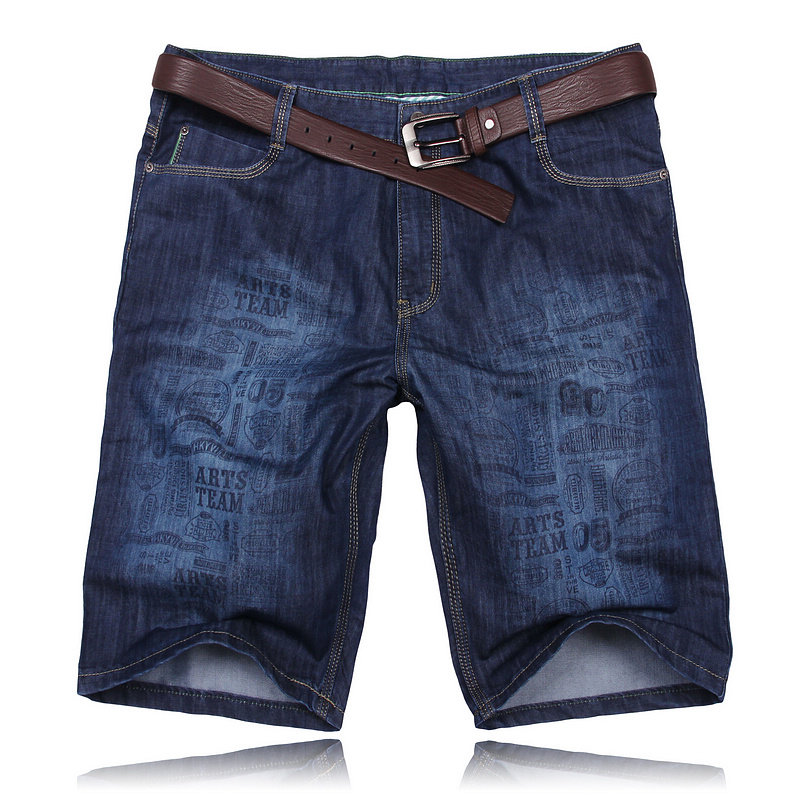 加肥<em>加大码男短裤</em> 胖子纯棉商务牛仔中裤胖哥