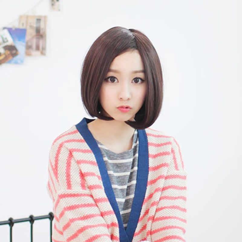 假发 女 <em>短发</em> <em>中分</em>蓬松 jiafa BOBO头短直发 修