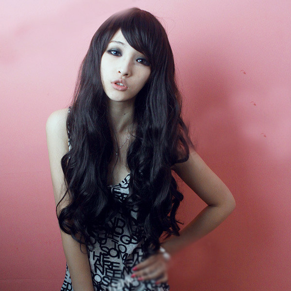 包邮!12韩国气质蓬松长<em>卷发</em> <em>中长款</em>大波<em>卷</em>假发