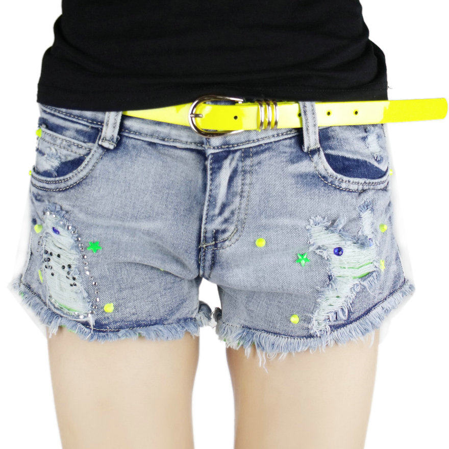 春装新款2014<em>初中学生牛仔</em>裤头<em>短裤</em>女夏超短