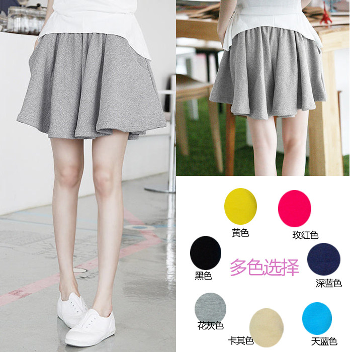 <em>包邮</em>宽松<em>短裤大码</em>半身裙<em>胖</em>妹妹女装松紧腰沙滩