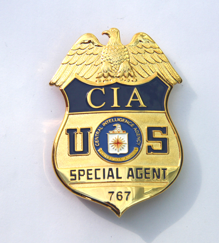 美国金属警徽 中央情报局特别行动队美特工徽章胸章腰挂 纯铜