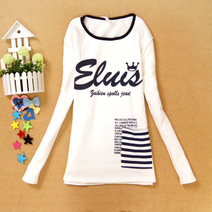 春季<em>少女装长袖</em>T恤12-13-15-16岁中学生装不倒