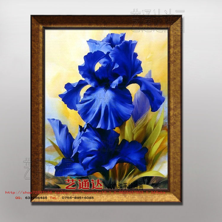 艺通达手绘油画北欧风格装饰画花卉现代简欧客