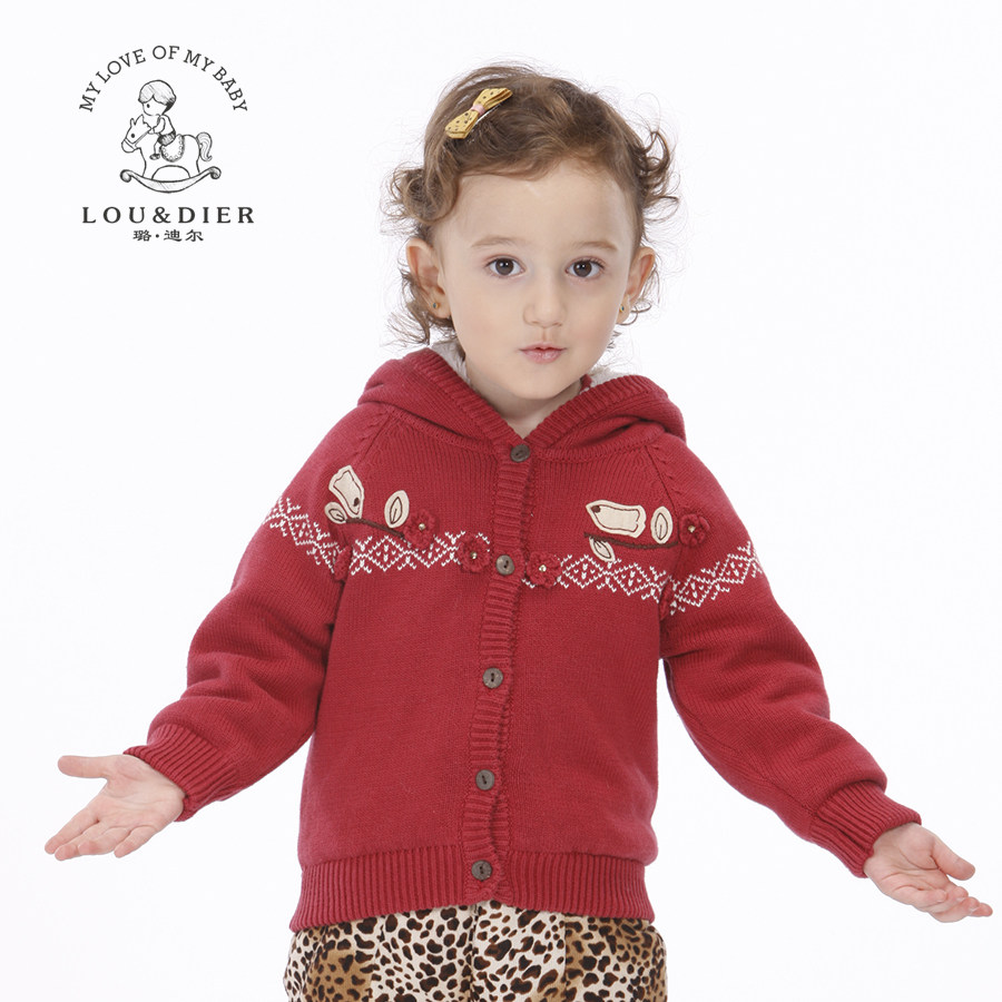 璐迪尔童装2013新款秋冬<em>女童秋装</em>韩版<em>针织衫</em>