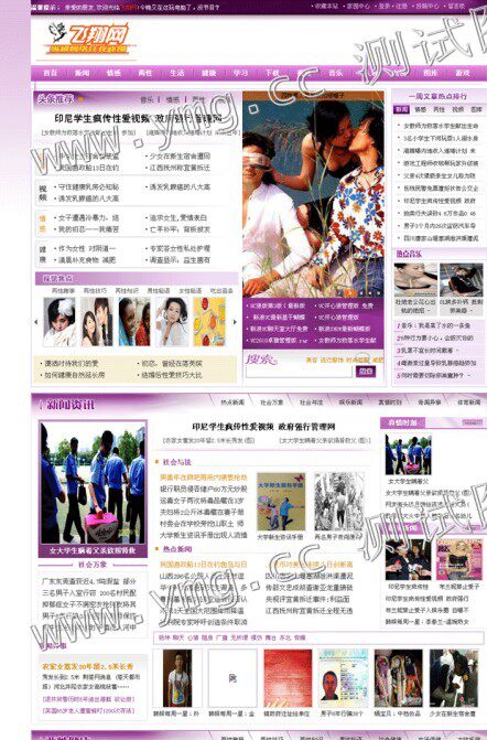 紫色风格两性健康网站<em>模板女性</em>时尚网源码<em>de</em>