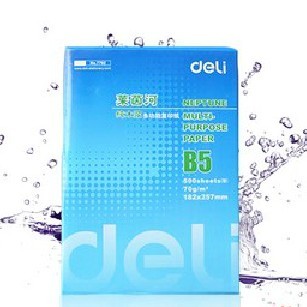 得力deli 7793 莱茵河 纯木浆多功能复印纸B5 
