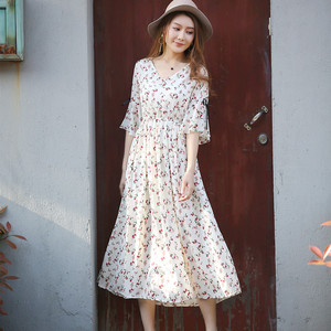 天天特价 雪纺连衣裙 夏女装印花裙子打底裙收