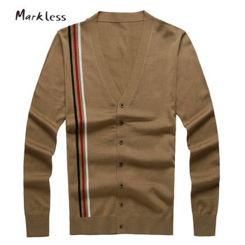 针织<em>衫搭配</em>_Markless <em>男士开衫</em>薄毛衣 男装秋V