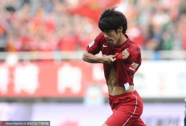 上海东亚球员吕文君亲笔签名的全新国足球衣一